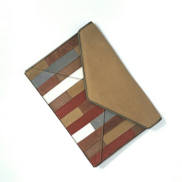 Rebecca Minkoff Handbags - Rebecca Minkoff Leather Suede Patchwork Clutch NWT